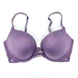 Victoria's Secret Body By Victoria Purple Lace Push-Up Bra
